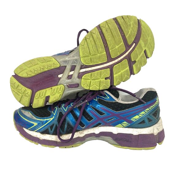 Asics Gel-Kayano 20-Women's Sz 9-Black/Blue/Purple -Running/Jogging Shoes- T3N7N - Picture 1 of 12